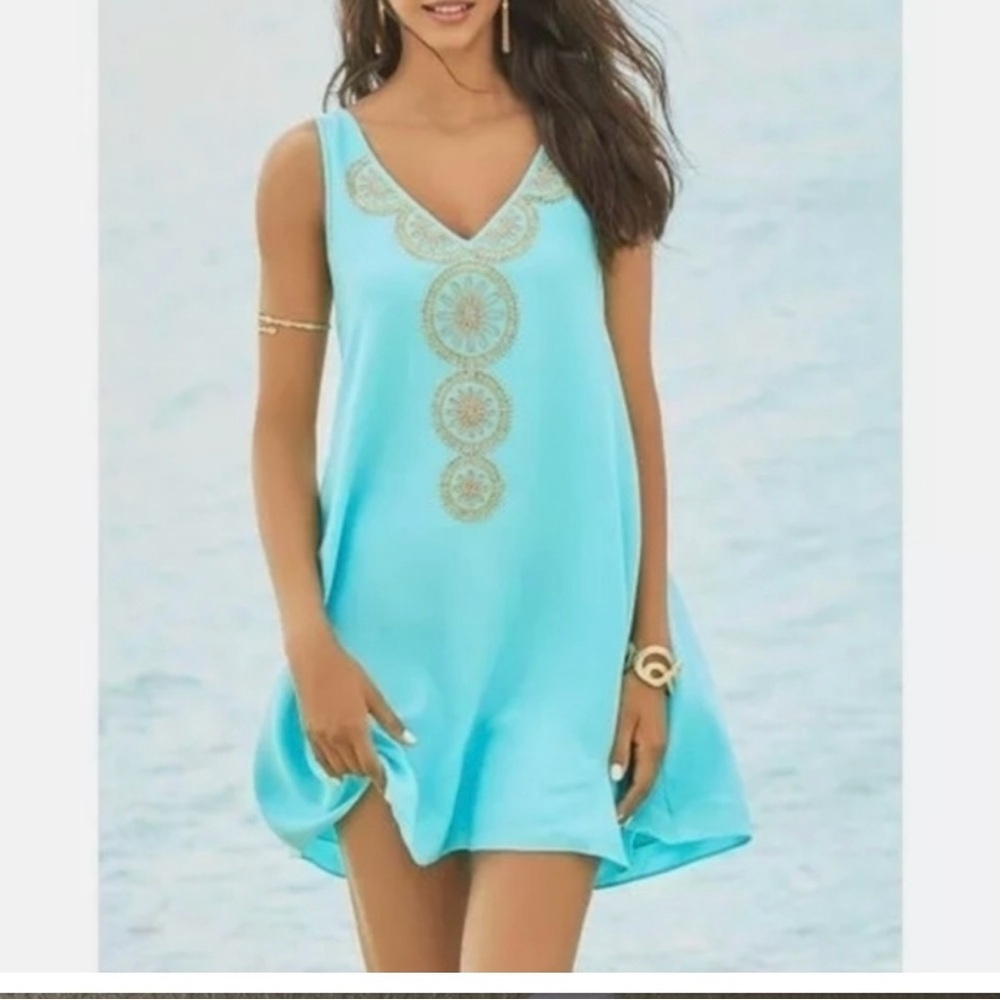 Lilly Pulitzer Fia Swing Dress Serene Blue Size M NWT